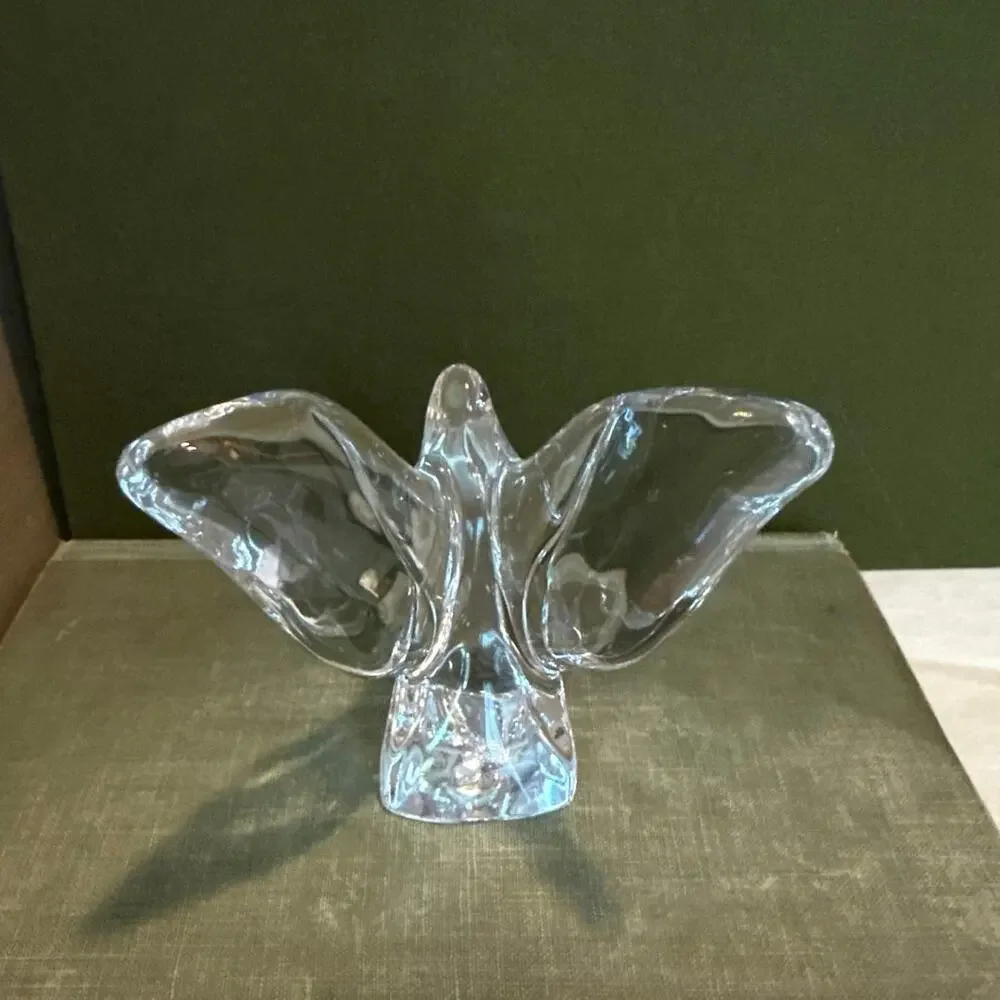 FC 83 France Glass Bird Figurine • Clear Art Glass • 3.25”